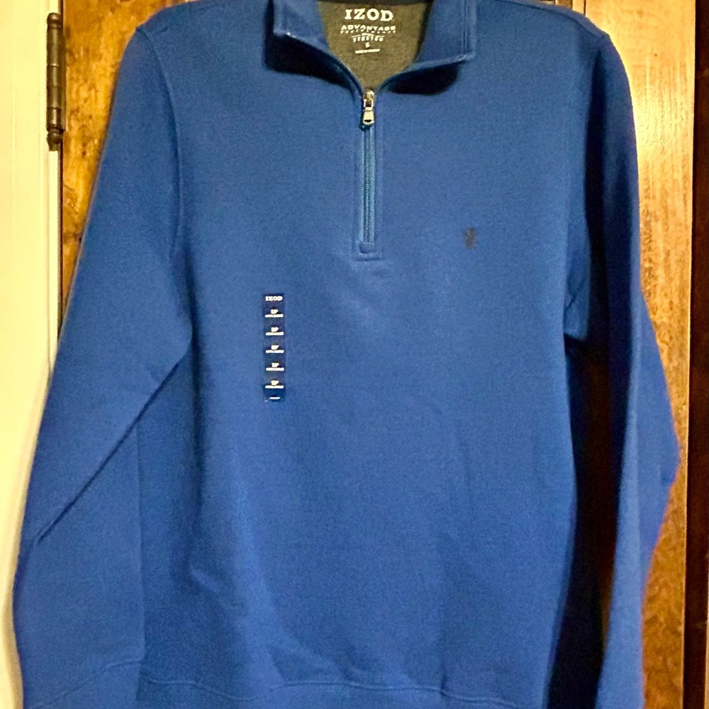 Izod Men's Royal Blue Zip-Up Sweater
